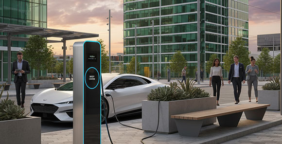 EV Charger in a modern setting